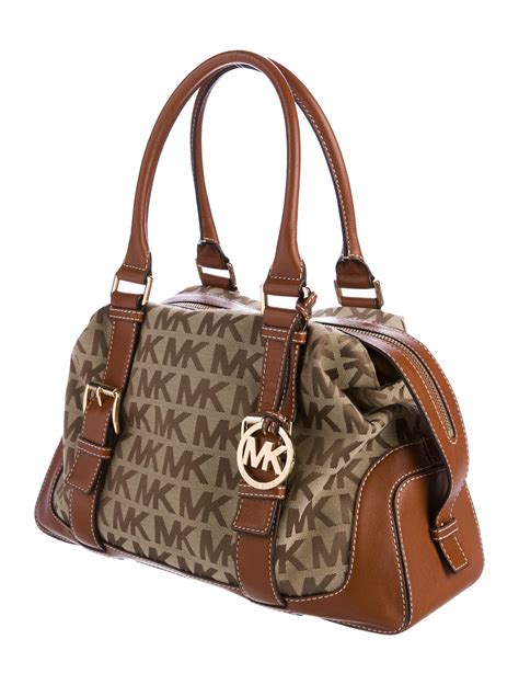 michael kors canvas shoulder bag.